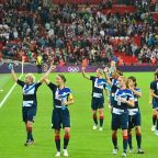 GB Women's Team celebration 