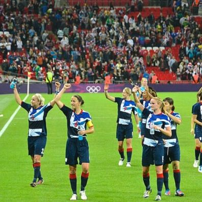 GB Women's Team celebration 